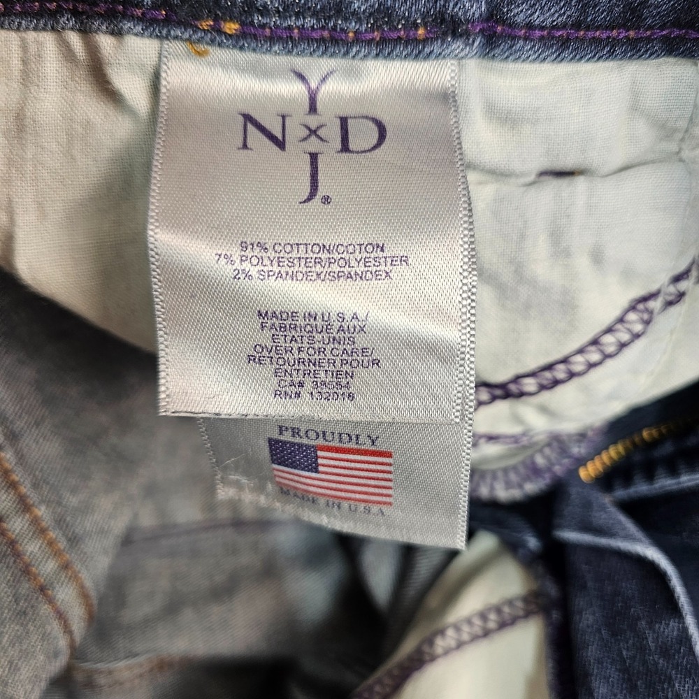 NYDJ Jeans Women's 14 Blue Med Wash Straight Leg High Rise Lift Tuck Technology - Picture 3 of 16